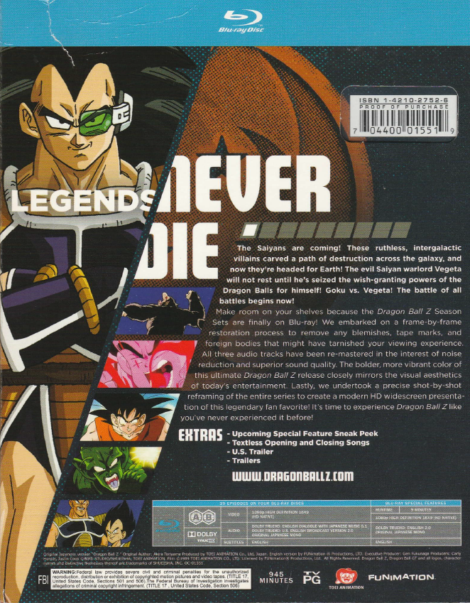 Dragonball Z Season 1 Blu-ray