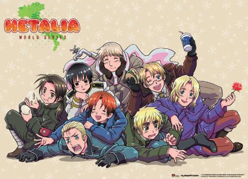 Hetalia: Group Dogpile Wall Scroll