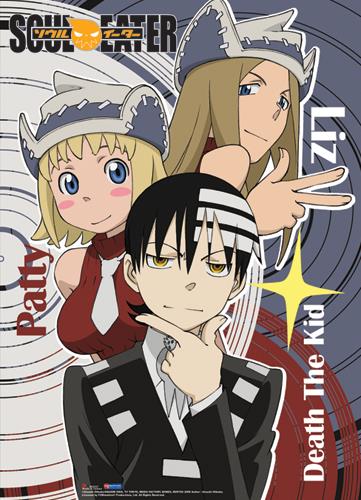 Soul Eater: Death the Kid, Liz & Patty Wall Scroll