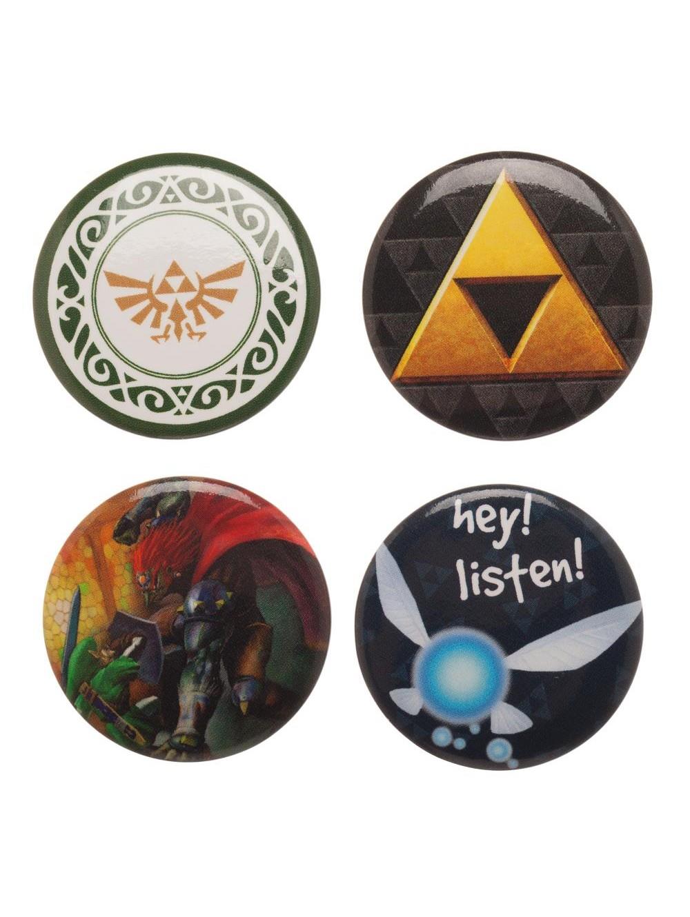 Legend of Zelda: 4-Piece Button Set