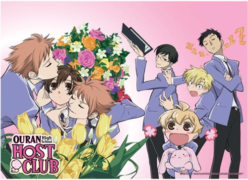 Ouran High School Host Club: Haruhi & Flowers Wall Scroll