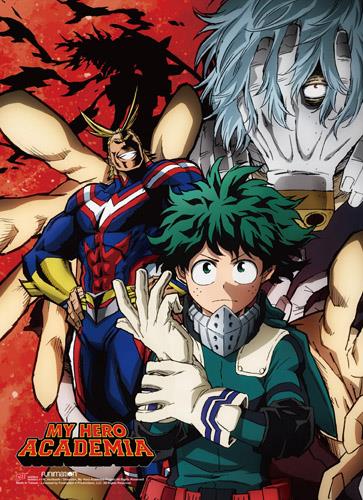 My Hero Academia: Deku, All Might, Shigaraki Wall Scroll