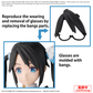 30 Minutes Sisters x Idolm@ster: Hair Style and Face Parts Set (Yuika Mitsumine/Kiriko Yukoku) Model Option Pack