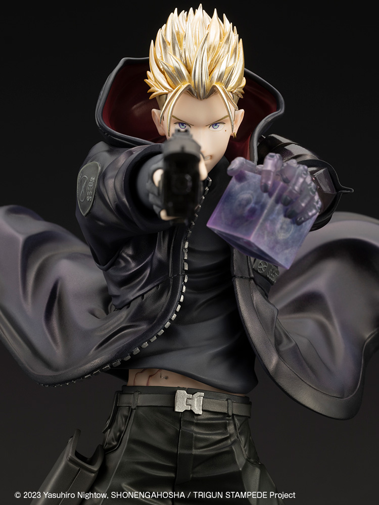 Trigun: Vash the Stampede Gunman in Black ArtFX-J Figure