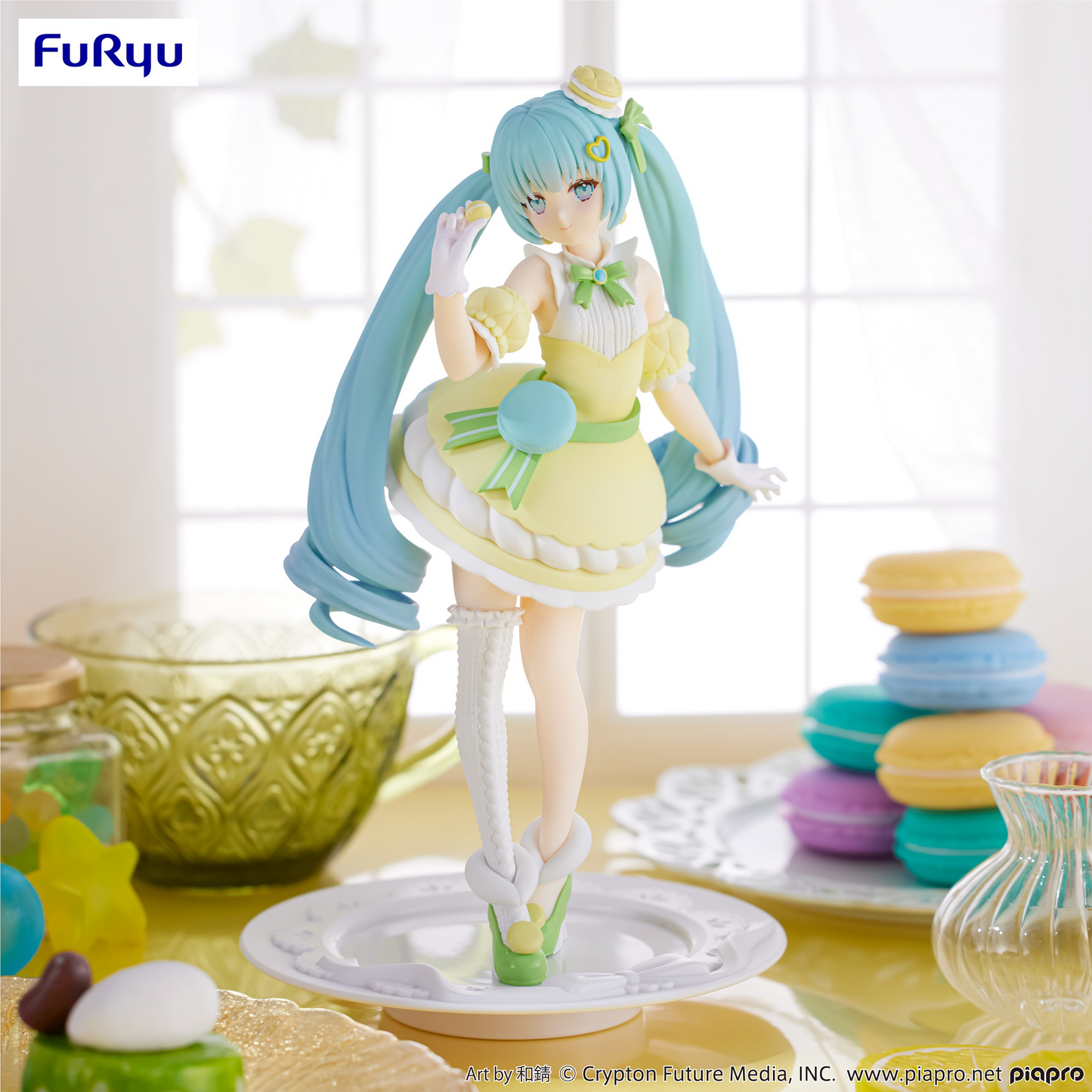 Vocaloid: Hatsune Miku SweetSweets Macaroon Citron Colour Ver. Exceed Creative Prize Figure