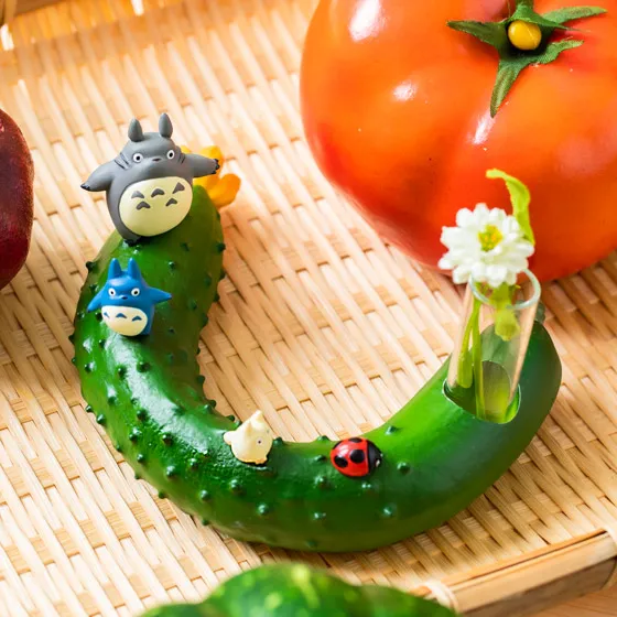 My Neighbour Totoro: Totoro and Vegetable Single Vase (Cucumber)