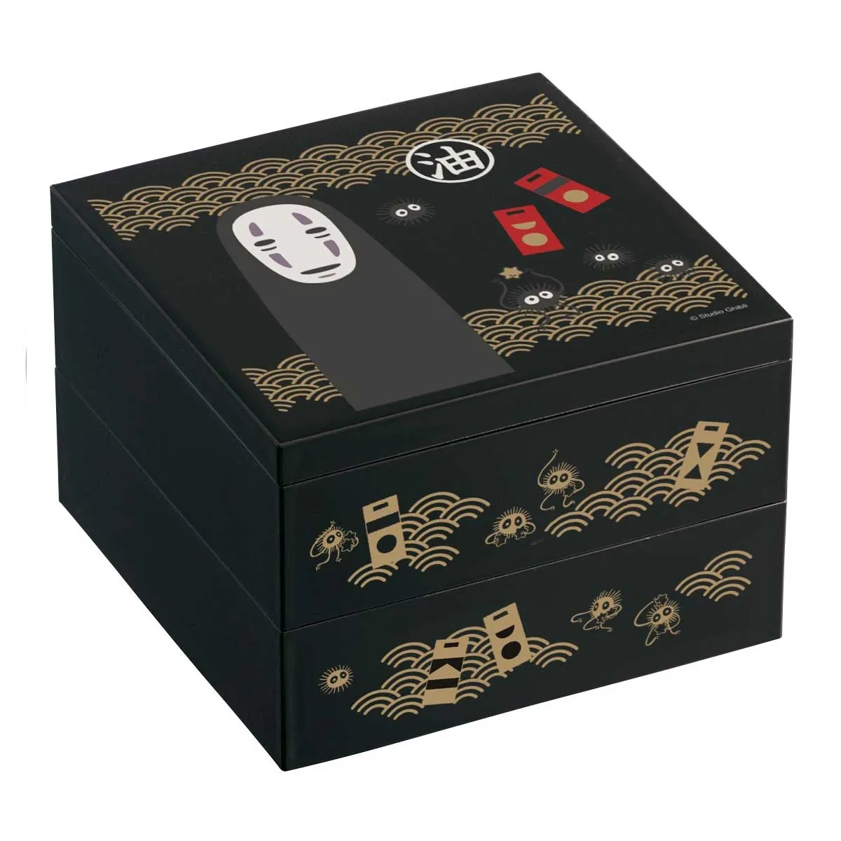 Spirited Away: No Face Traditional Japanese Lacquerware 2 Tier Bento Box