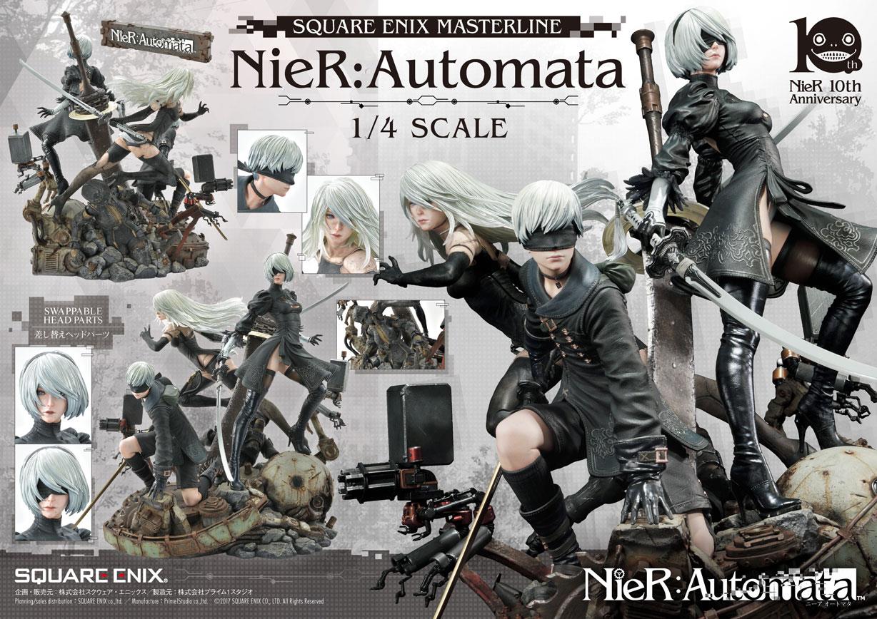 Nier Automata: 2B, 9S, and A2 Group 1/4 Scale Masterline Figure