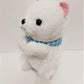 Amuse: White Puppy Blue Scarf 16.5" Plush