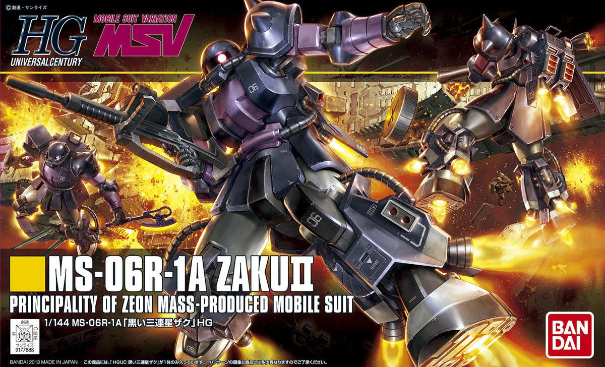 Gundam: Zaku II Black Tri-Stars HG Model