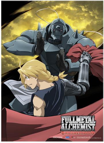 Fullmetal Alchemist Brotherhood: Ed & Al Moon Fabric Poster