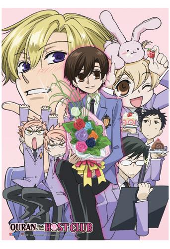 Ouran High School Host Club: Haruhi Sitting Group Fabric Poster
